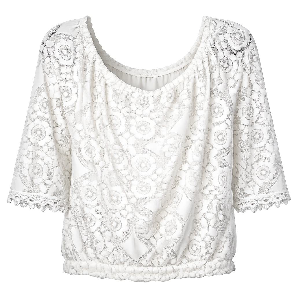 Astrid Italian Lace Boho Blouse | Size XL