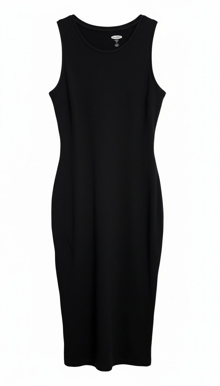 96% Cotton Old Navy Maternity Black Fitted Tank Dress at Blue Sparrow Shop  