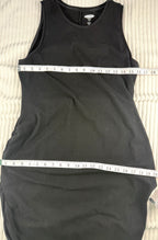 96% Cotton Old Navy Maternity Black Fitted Tank Dress at Blue Sparrow Shop  measuring 32" bust and 40" hips 