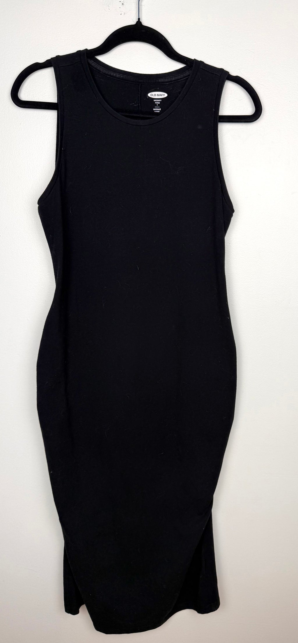 96% Cotton Old Navy Maternity Black Fitted Tank Dress at Blue Sparrow Shop 
