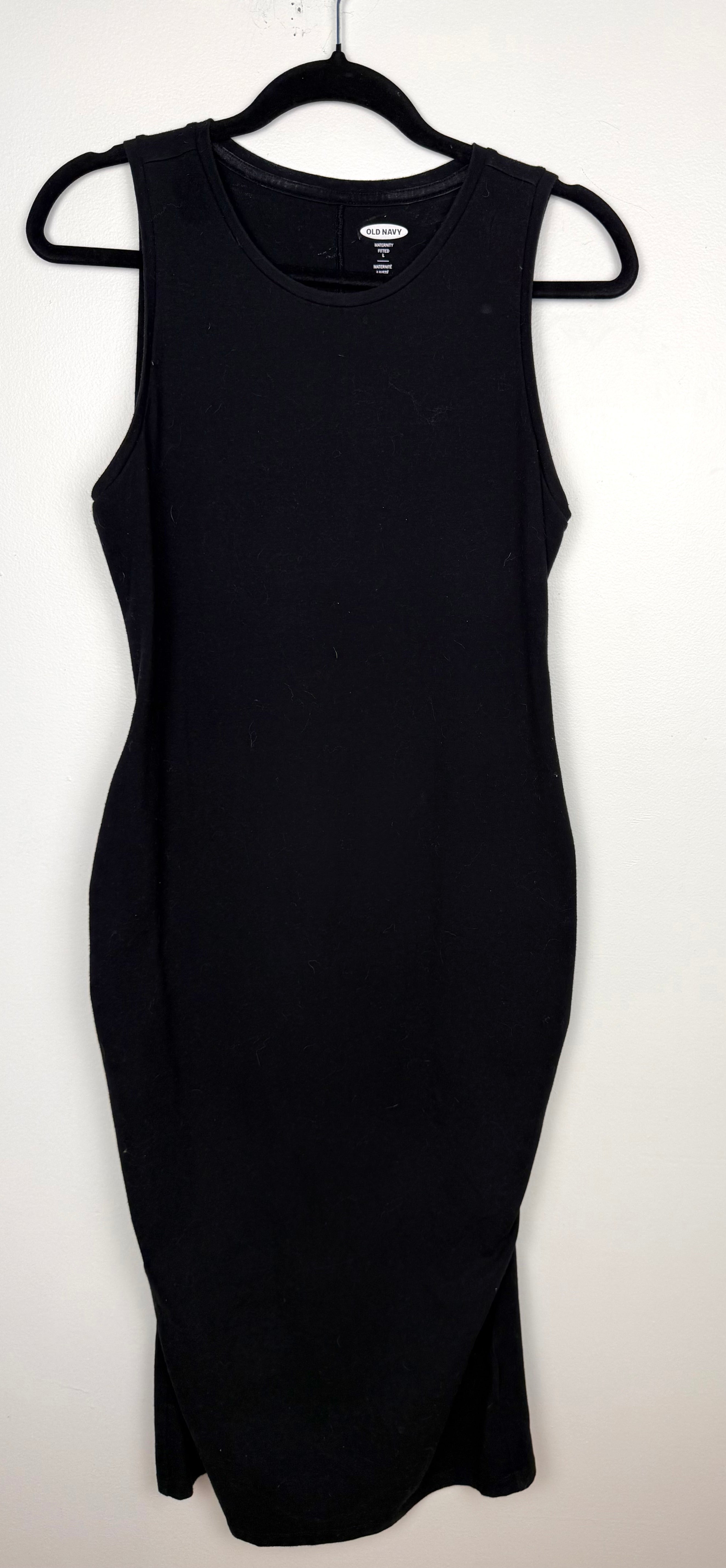 96% Cotton Old Navy Maternity Black Fitted Tank Dress at Blue Sparrow Shop 