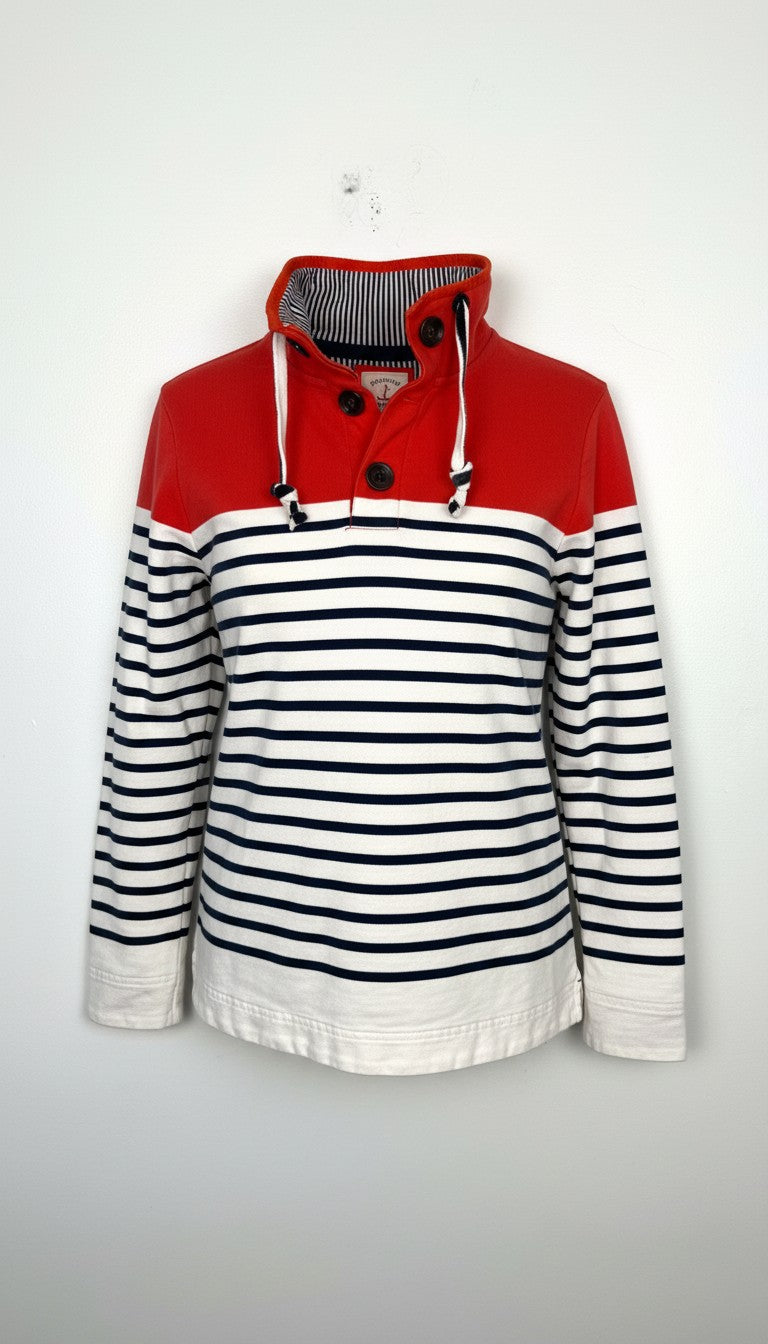 98% Cotton Joules Nautical Breton Pullover | Size S at Blue Sparrow Shop