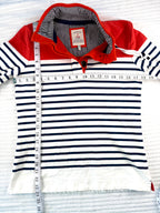 98% Cotton Joules Nautical Breton Pullover | Size S at Blue Sparrow Shop measuring 36" bust and 24" shoulder to hem 