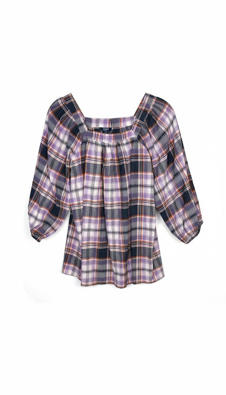 98% Cotton by Chaps Plaid Shirt | Size M at Blue Sparrow Shop