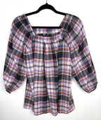 98% Cotton by Chaps Plaid Shirt | Size M at Blue Sparrow Shop on hanger