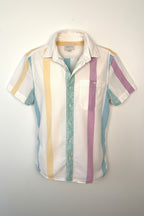 AMERICAN EAGLE 100% COTTON PASTEL STRIPE SHIRT at Blue Sparrow Canadian Resale Reimagined