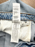 Abercrombie & Fitch Curve Love high rise mom jeans light wash distressed denim  care tag
