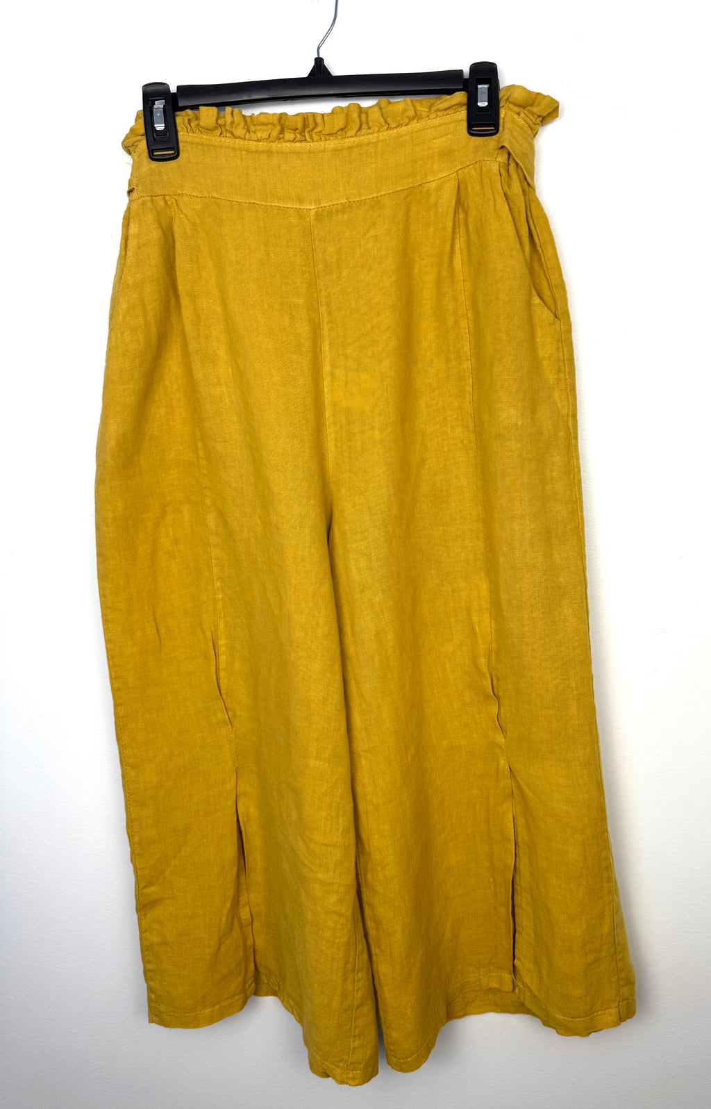 Alessia Santi Linen Wide Leg Pants on hanger
