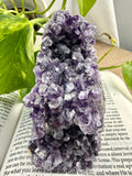 Amethyst Cathedral cluster - front view 