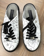 Ana Maria Leather Lace-Up Mule Sneakers | Clogs on table 