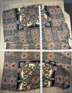 Angie boho medallion print kimono in earth tones measuring 25" long and 64" bust 