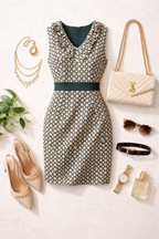 Anna Sui Green Brocade Shift Dress at Blue Sparrow Shop lifestyle photo