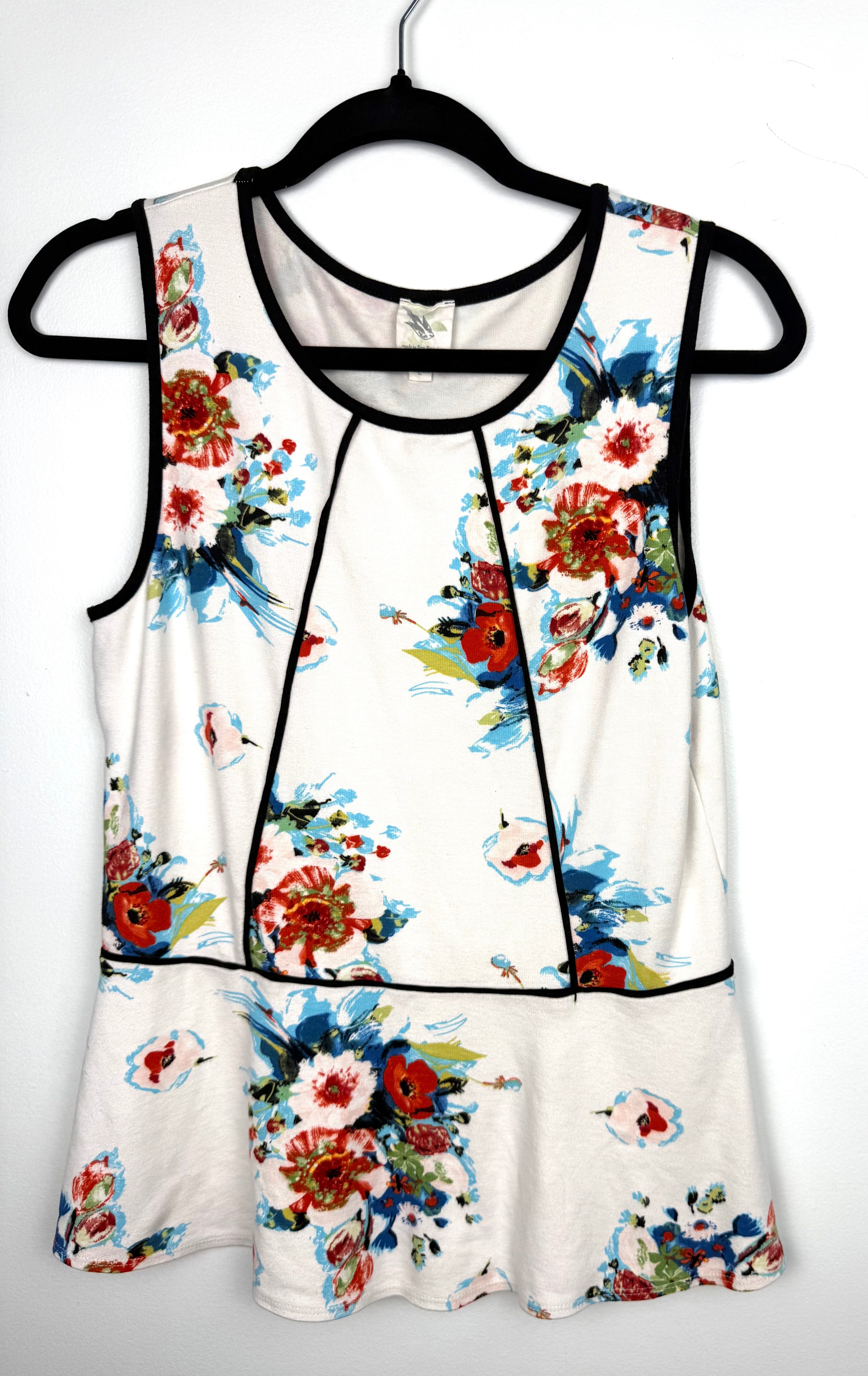 Anthropologie Deletta Peplum Tank Top on hanger