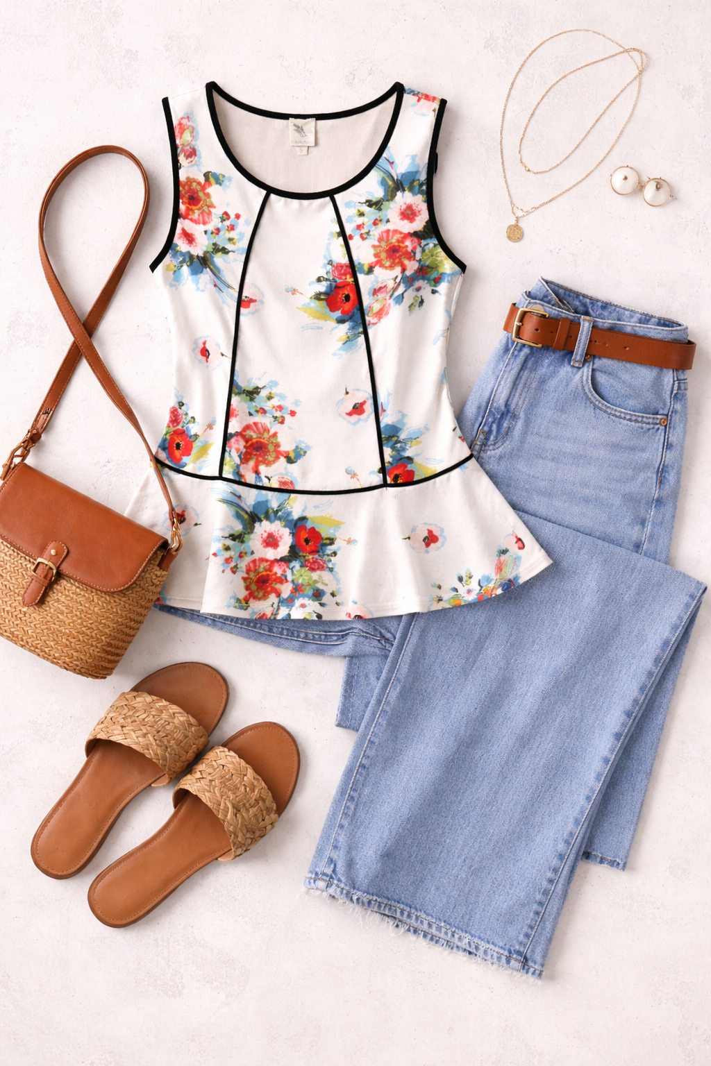 Anthropologie Deletta Peplum Tank Top at Blue Sparrow Shop lifestyle photo 