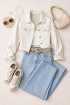 Aritzia Talula Distressed Denim Jacket at Blue Sparrow Shop lifestyle photo 