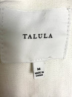 Aritzia Talula Distressed cropped denim jacket inside label 