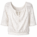 Astrid Italian Lace Boho Blouse at Blue Sparrow Shop