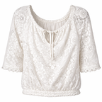 Astrid Italian Lace Boho Blouse at Blue Sparrow Shop