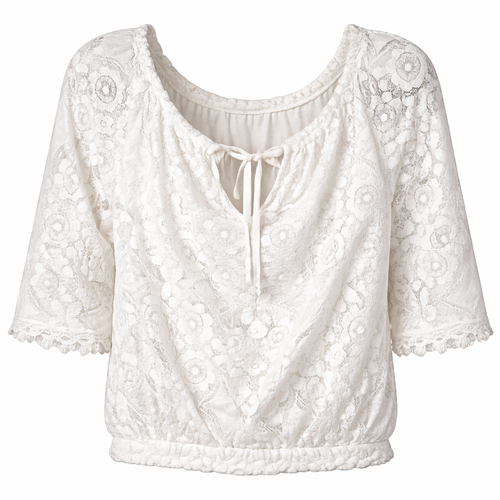 Astrid Italian Lace Boho Blouse at Blue Sparrow Shop
