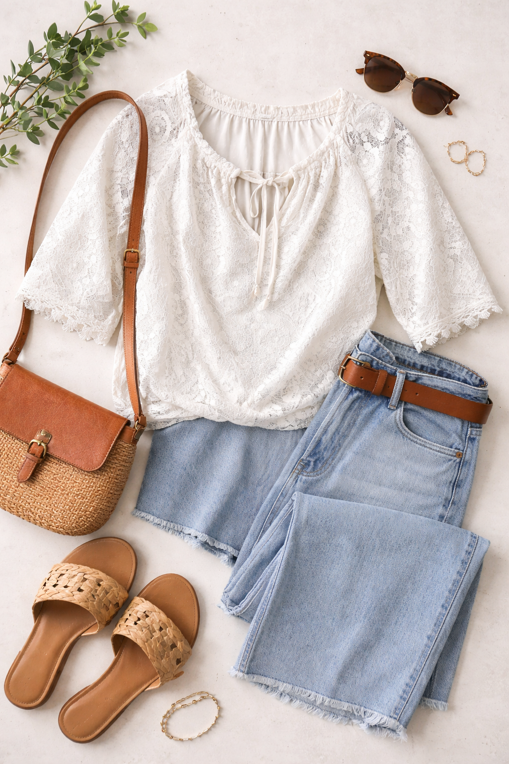 Astrid Italian Lace Boho Blouse at Blue Sparrow Shop lifestyle photo