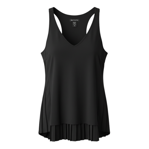 Athleta Black Pleated Flowy Tank Top at Blue Sparrow Shop 