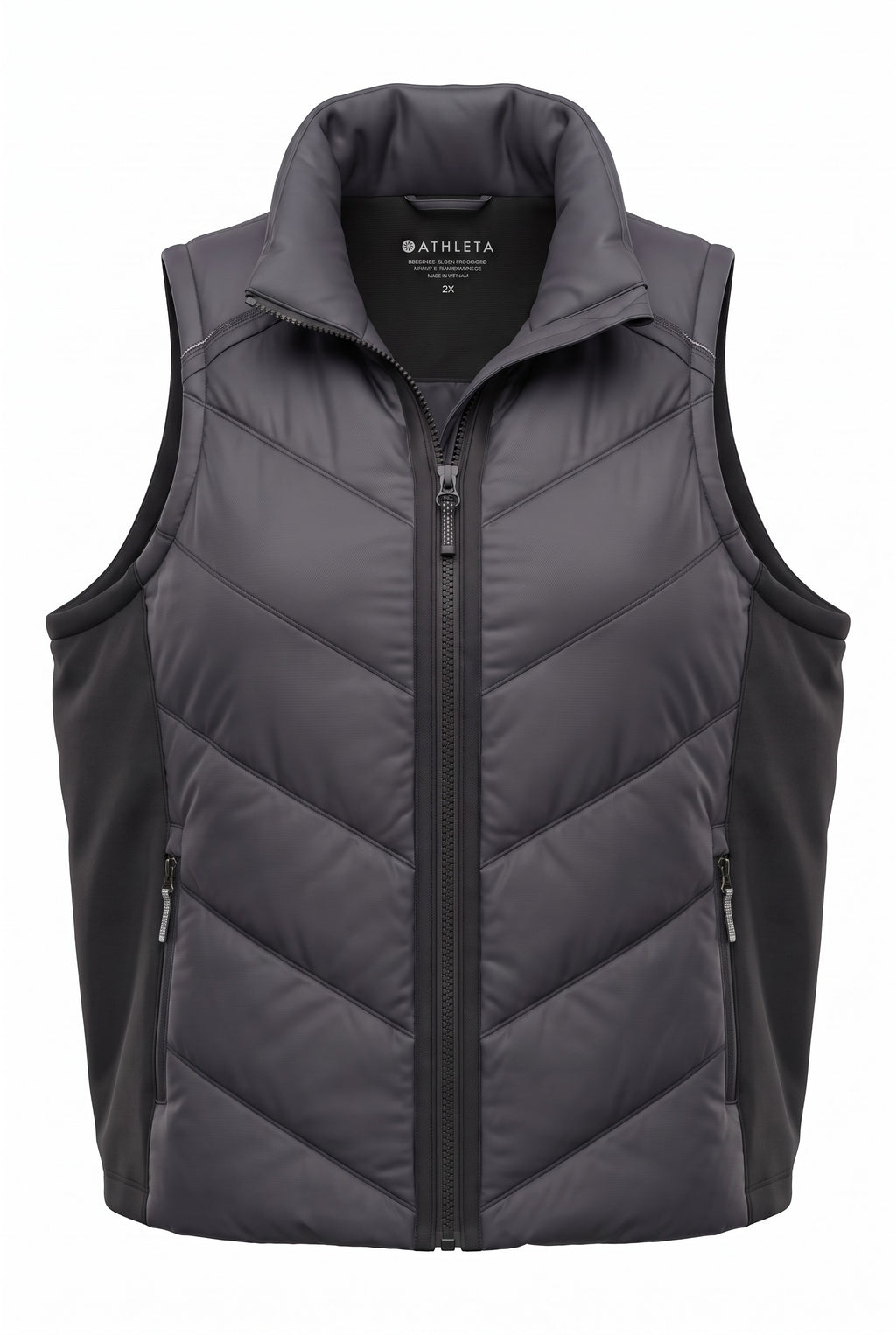 Athleta Rock Ridge PrimaLoft Insulated Vest in Black | Size 2X on white background