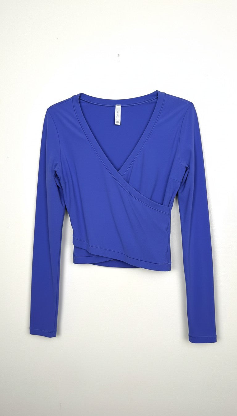 Athleta  Wrap Front Long Sleeve Top | Size M at Blue Sparrow SHop