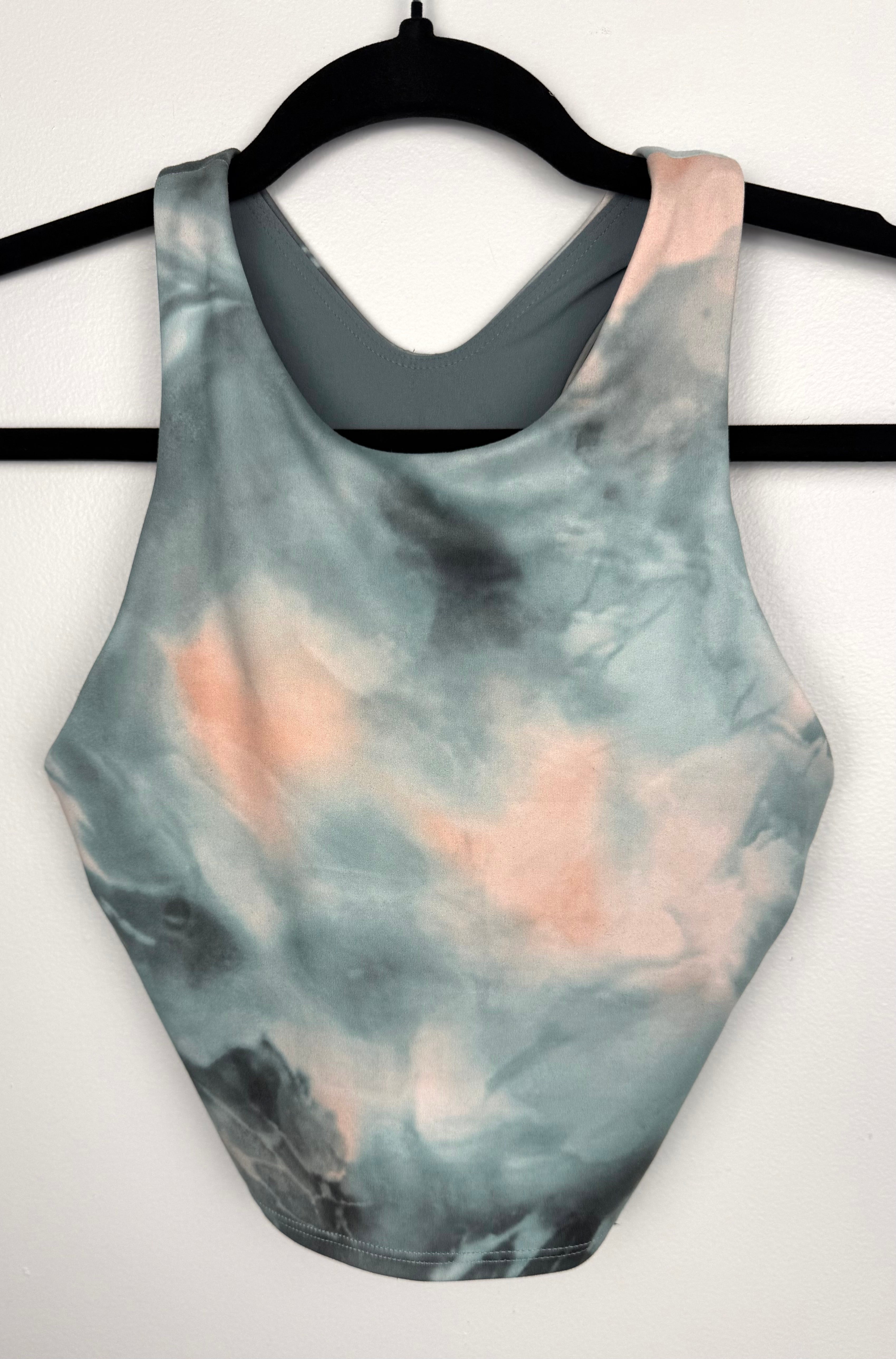 Athleta tie dye  Sports Bra Crop Top on hanger