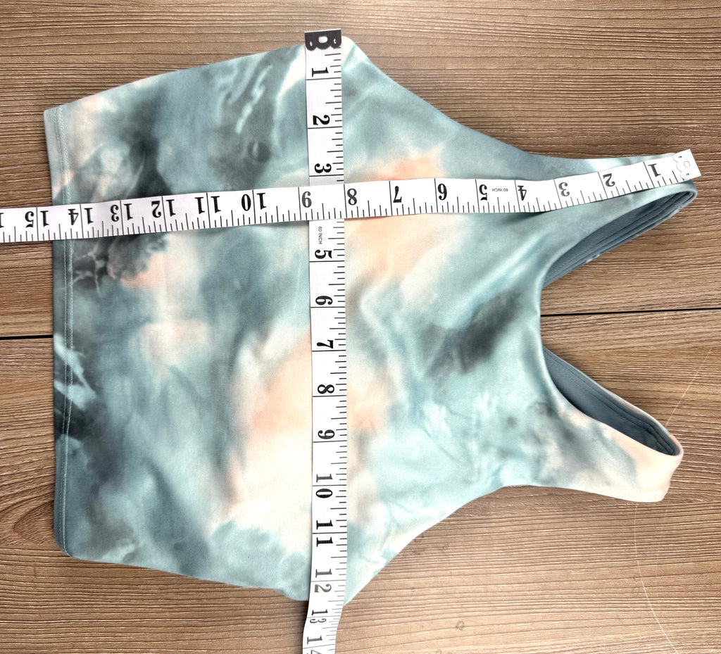 Athleta tie dye  Sports Bra Crop Top measuring 15" long and 26" bust 