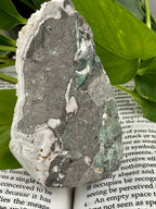 photo showing the back of the apophyllite crystal 