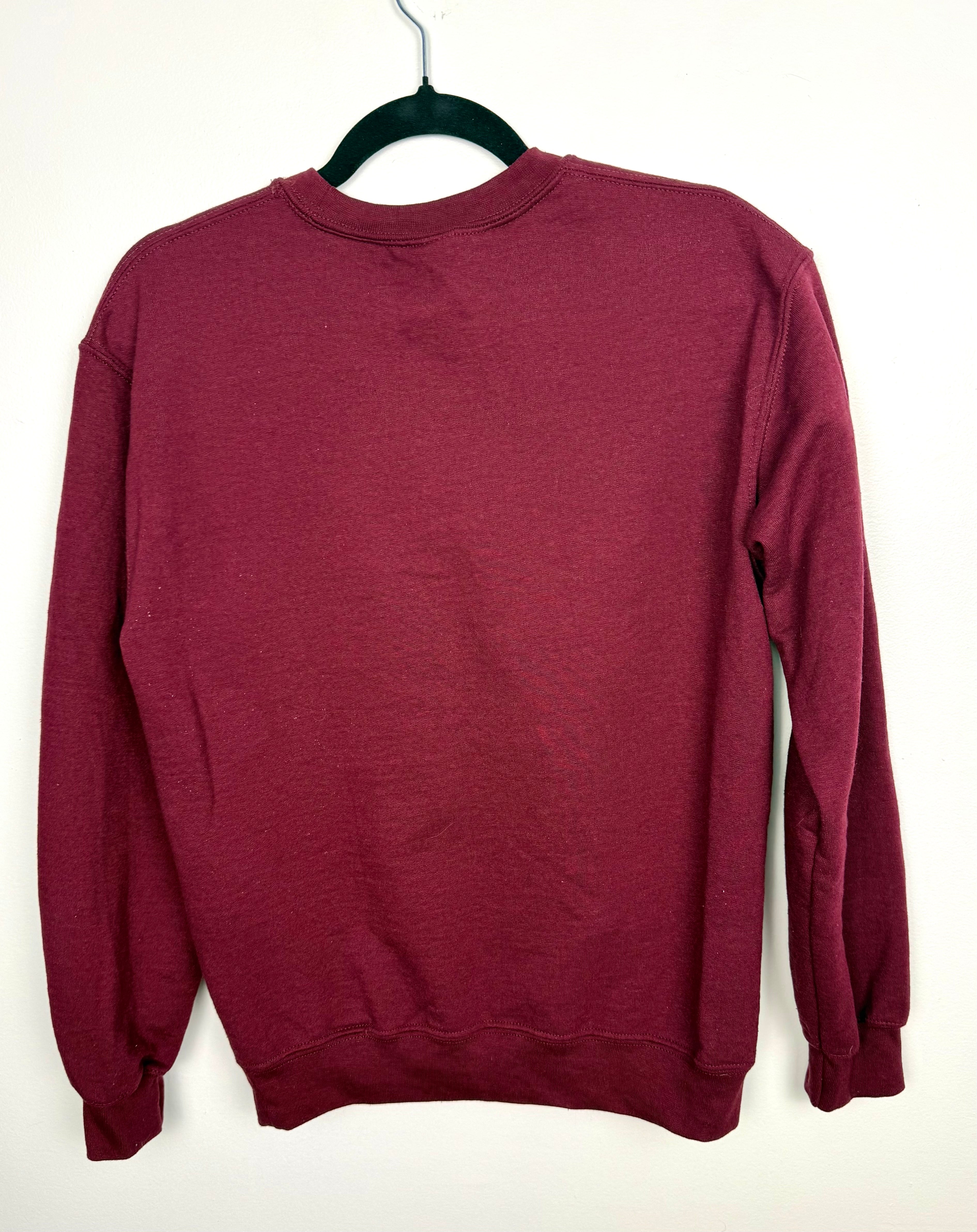 Back of Schitts Creek Rose Apothecary sweatshirt