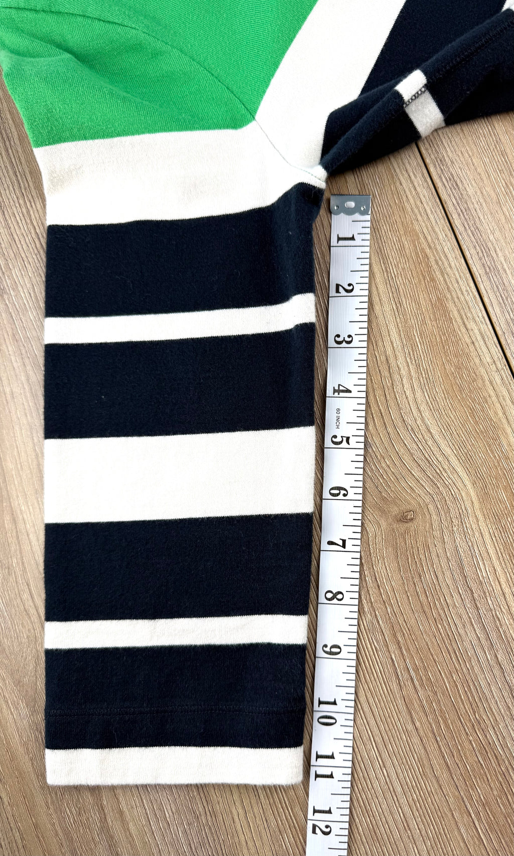 Banana Republic Colourblock Striped Dress at Blue Sparrow Shop measuring 11" sleeve 