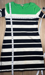 Banana Republic Colourblock Striped Dress at Blue Sparrow Shop measuring 34" bust and 34' shoulder to hem 