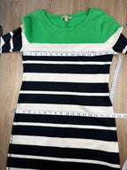 Banana Republic Colourblock Striped Dress at Blue Sparrow Shop measuring 34" bust and 36' hips