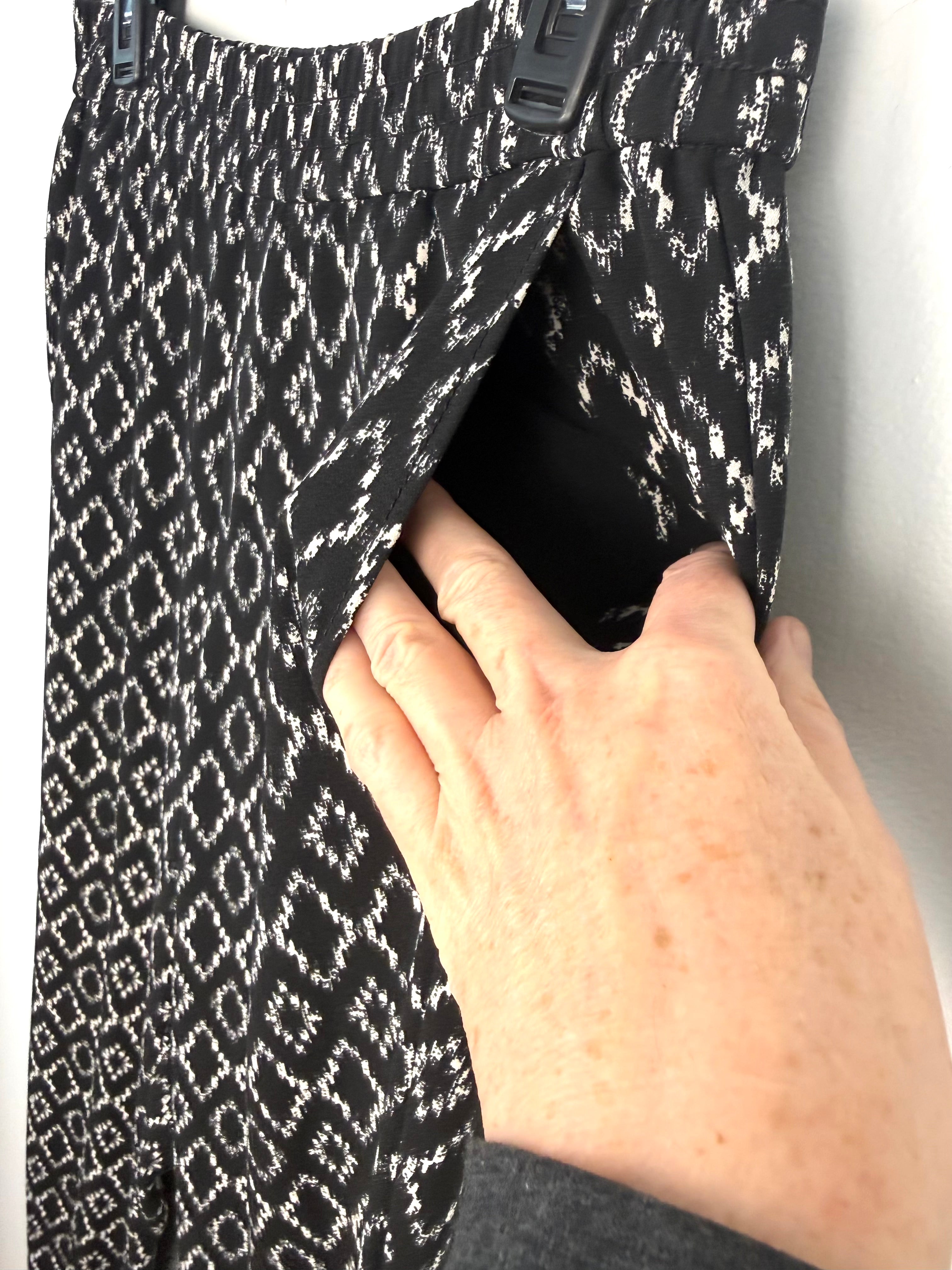 pocket detail on Banana Republic Ikat Print Pants 