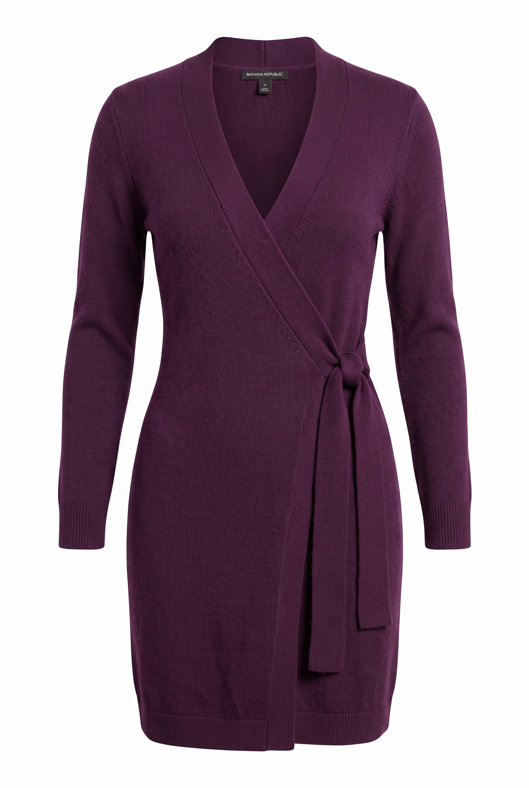 Banana Republic Knit Wrap Dress | Size L on white background
