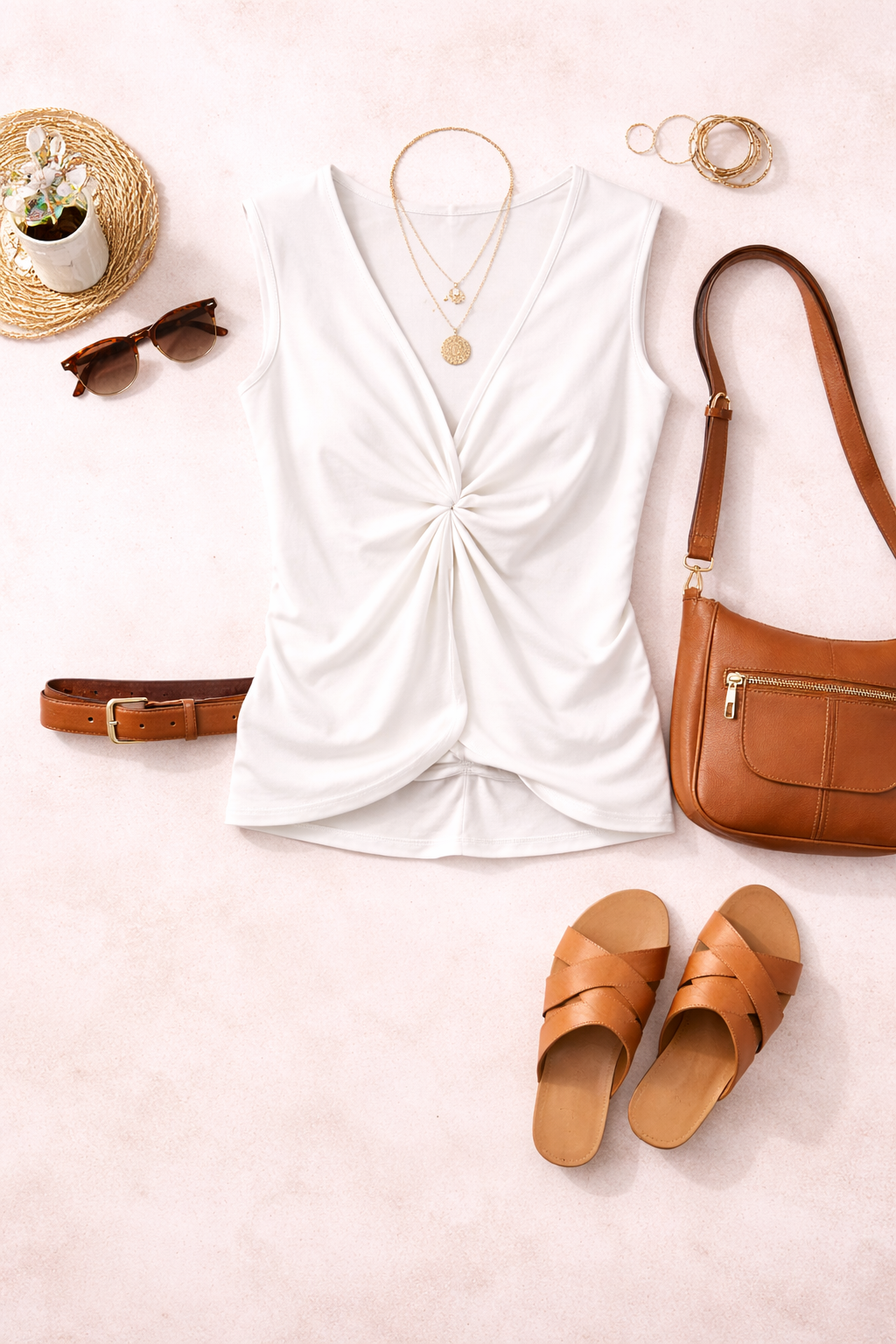 Banana Republic Twist Front Top at Blue Sparrow Shop lifestyle photo 