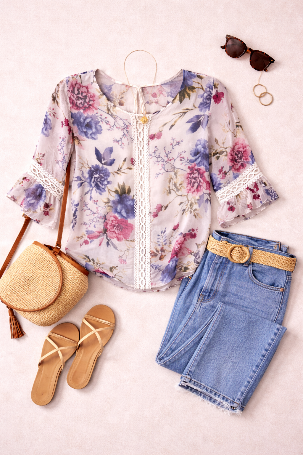 Bella Amore Sheer Blouse at Blue Sparrow Shop lifestyle photo 