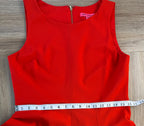 Betsey Johnson Coral Cocktail Dress measuring waist 32"
