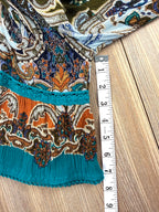 Bila bohemian paisley blouse- measuring 7" sleeve length - sustainable fashion at Blue Sparrow Shop
