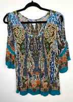 Bila bohemian paisley blouse  on hanger