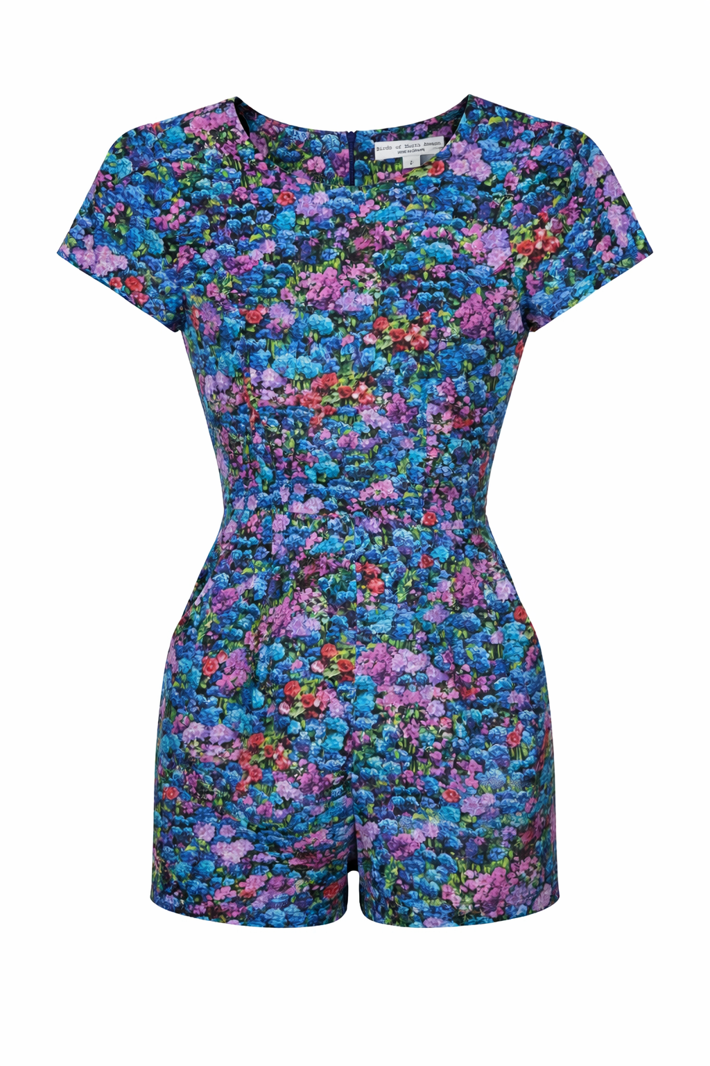 Birds of North America Floral Romper | Made in Canada | Size 2 at Blue Sparrow Shop 