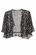 Black Chiffon Cropped Bolero at Blue Sparrow Shop