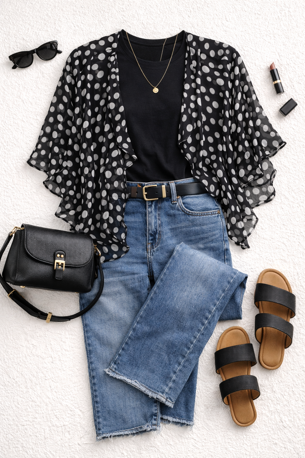 Black Chiffon Cropped Bolero at Blue Sparrow Shop lifestyle photo