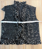 Black sequinned jacket - casual glamour jacket - 80's sequinned jacket measuring 40" bust