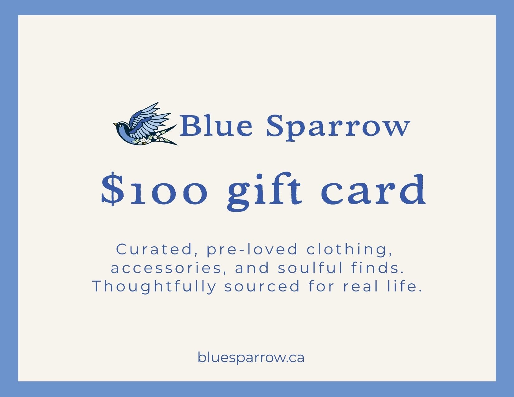 Blue Sparrow Gift Card