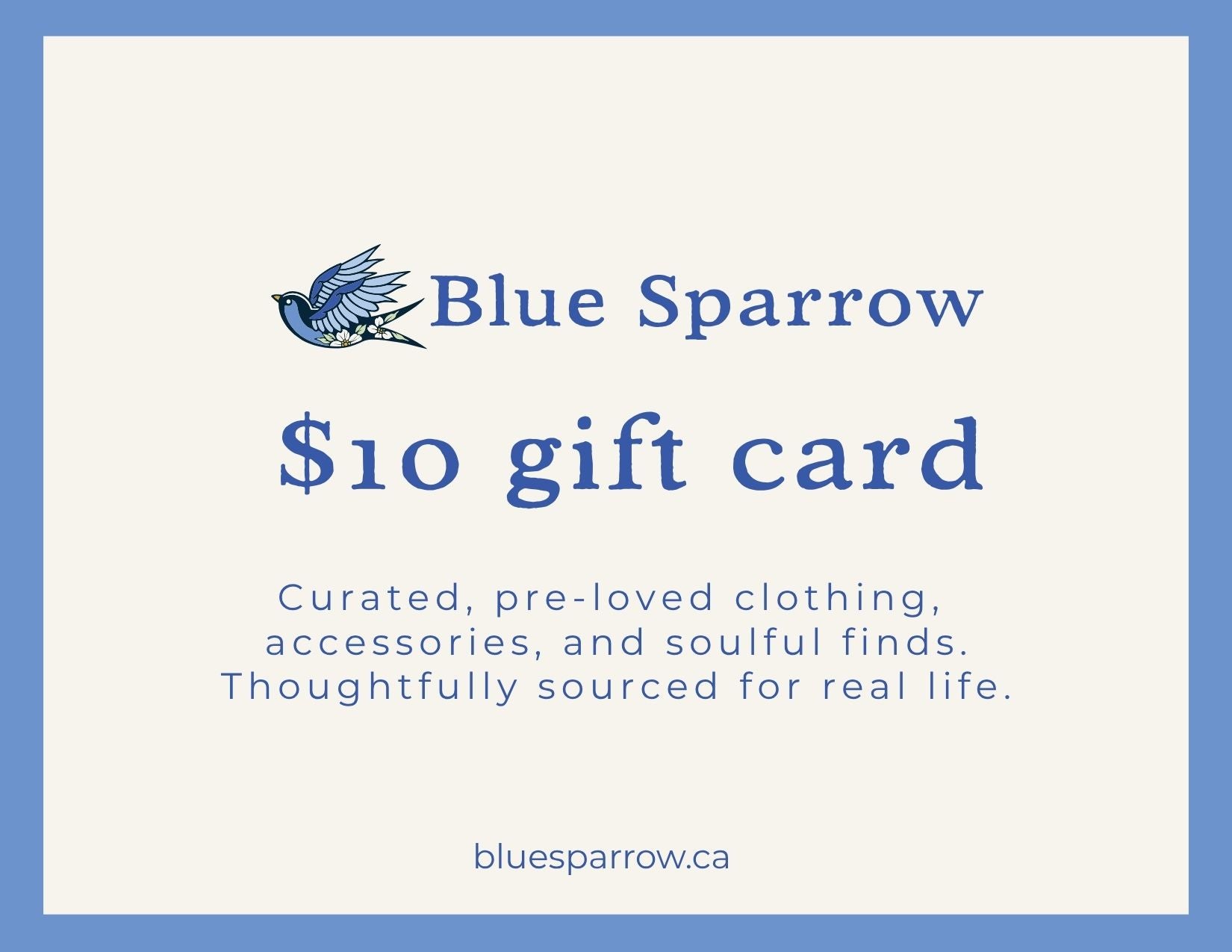 Blue Sparrow Gift Card