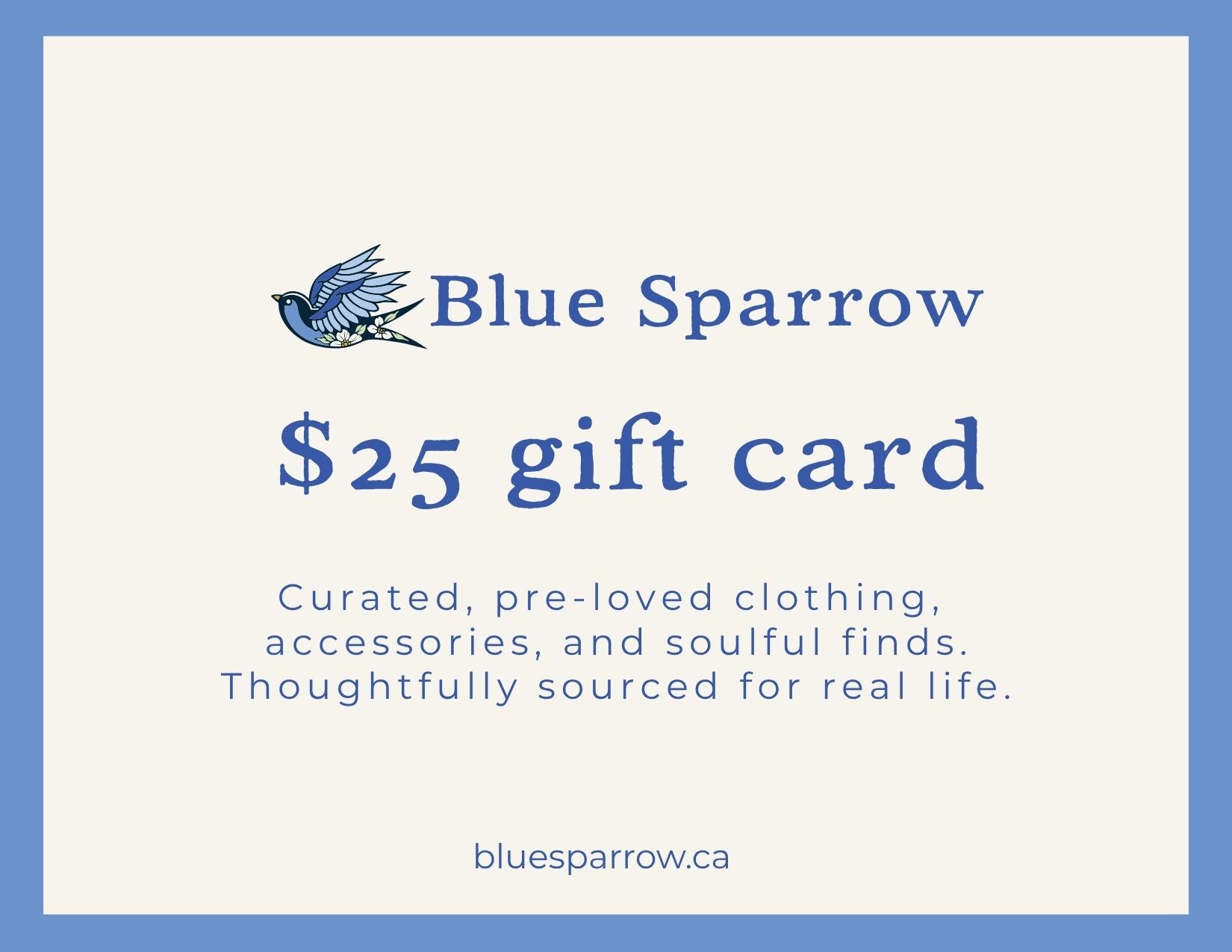 Blue Sparrow Gift Card