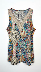 Boho Crochet Neckline Top | Size L at Blue Sparrow Shop