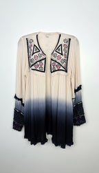 Boho Embroidered Beaded Kimono | Size L at Blue Sparrow Shop